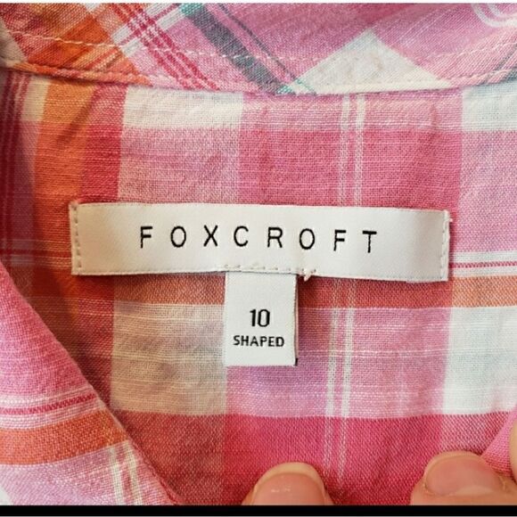 FOXCROFT Plaid Button-down Shirt 10 - Picture 4 of 5